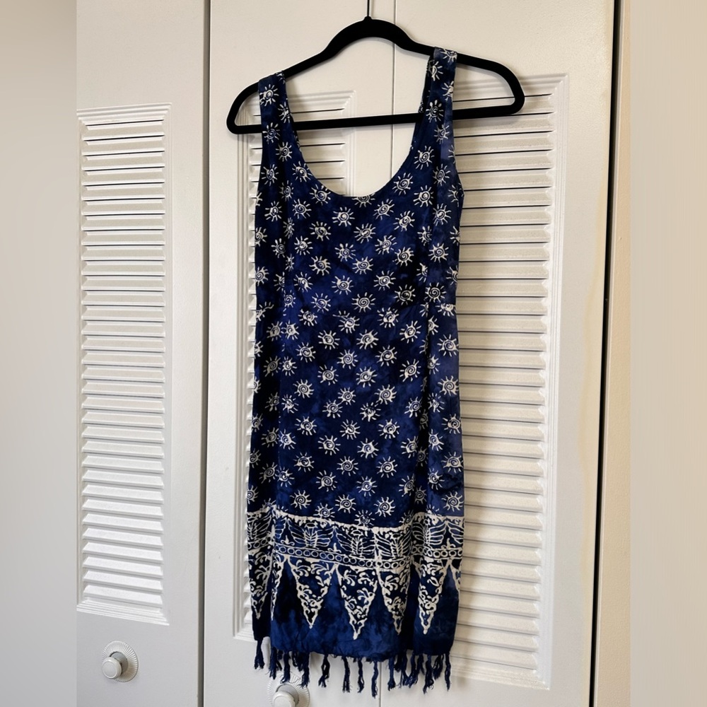 Kimberley’s Travels batik rayon knee length dress